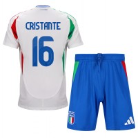 Italien Bryan Cristante #16 Auswärts Trikotsatz Kinder EM 2024 Kurzarm (+ Kurze Hosen)